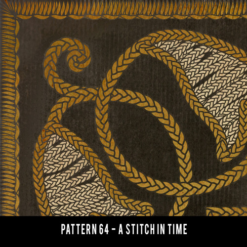 Pattern 64 A Stitch in Time - vinyl floor cloth swatch sample