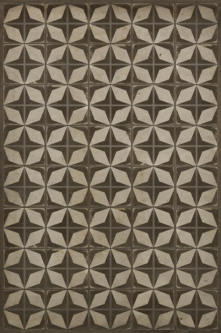 Classic Pattern 54 Asteroid Field - vinyl floor cloth sizes 20x30, 24x36, 30x44, 38x56