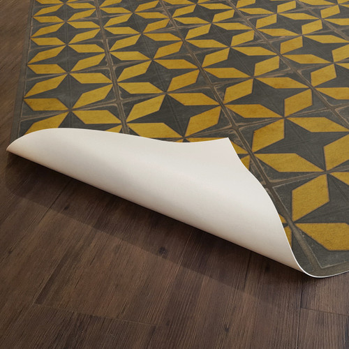 Classic Pattern 54 Light Year - vinyl floor cloth underside 