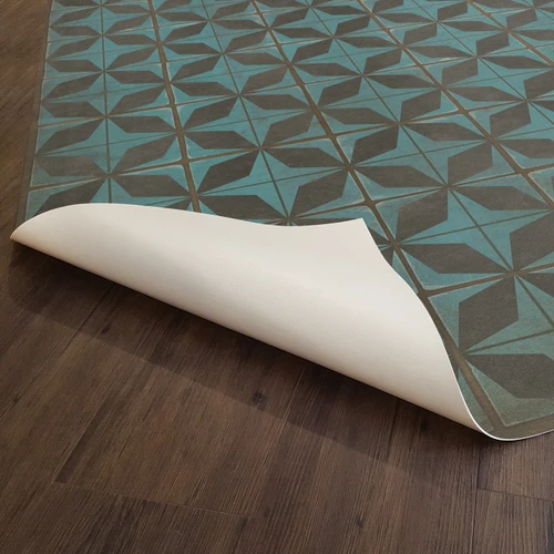 Classic Pattern 54 Parallax - vinyl floor cloth underside 