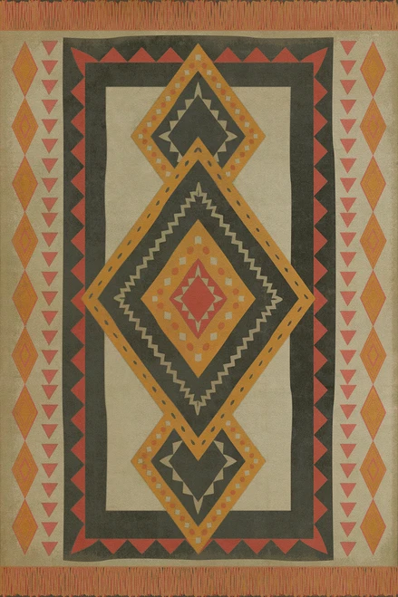 Pattern 61 Bohemian - vinyl floor cloth, Image for all rectangle sizes