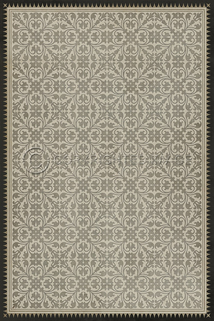 Pattern 21 The White Knight vinyl floor cloth
