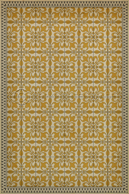 Pattern 55 vinyl floor cloth