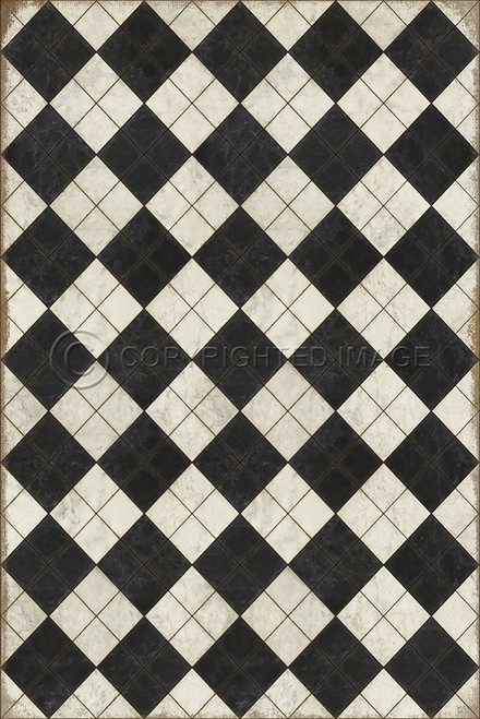 Pattern 65 vinyl floor cloth