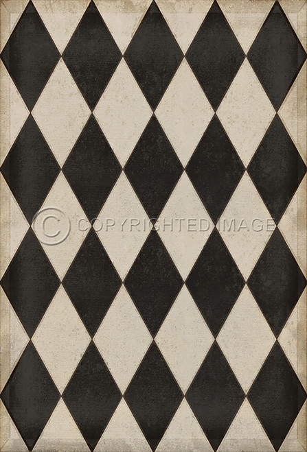 Spicher Diamonds Edward Williamsburg vinyl floor cloth mat