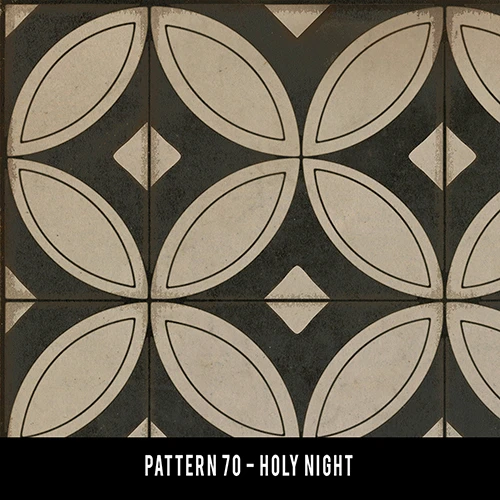 Pattern 70 Holy Night - vinyl floor cloth sample swatch