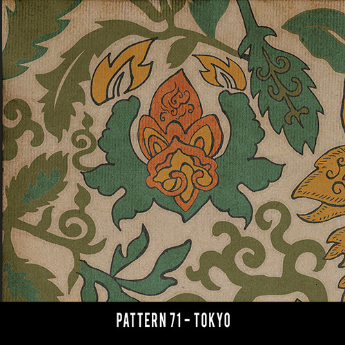 Pattern 71 Tokyo - vinyl floor cloth sample swatch