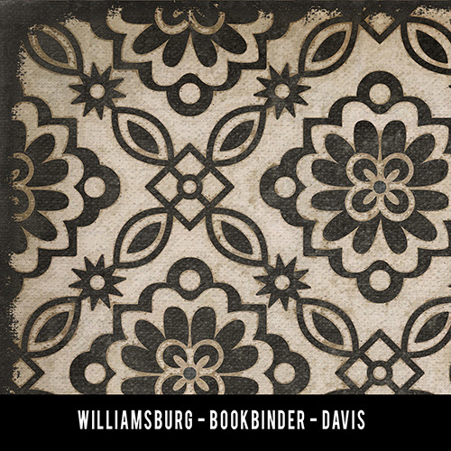 Williamsburg Bookbinder Davis - vinyl floor cloth swatch sample