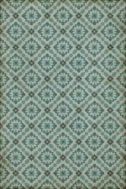 Williamsburg Bookbinder Purdie - vinyl floor cloth sizes 20x30, 24x36, 38x56, 52x76, 70x102