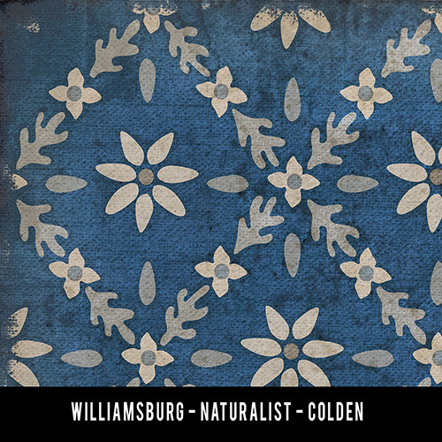 Williamsburg Naturalist Colden - vinyl floor cloth swatch sample