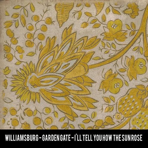 Garden Gate I'll Tell You How the Sun Rose - vinyl floor clothcswatch sample