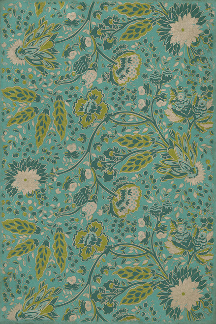 Williamsburg Garden Gate The Frost Spirit - vinyl floor cloth image for all rectangle sizes