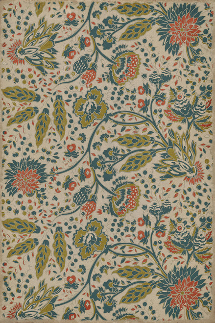 Garden Gate What the Bird Said - vinyl floor cloth image for all rectangle sizes