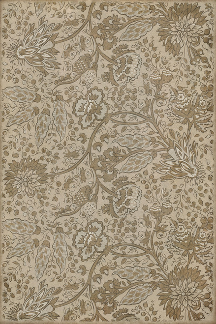 Williamsburg Garden Gate Woods in Winter - vinyl floor cloth image for all rectangle sizes