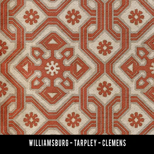 Williamsburg Tarpley Clemens - vinyl floor cloth sample swatch