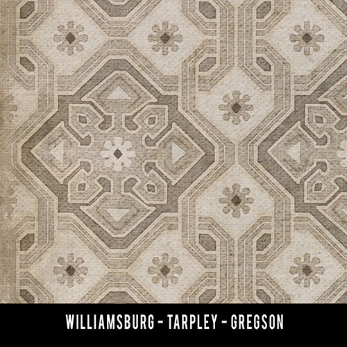 Williamsburg Tarpley Gregson - vinyl floor cloth sample swatch