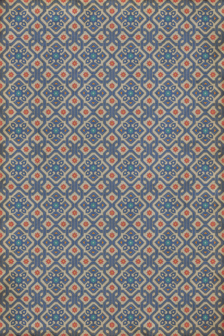 Williamsburg Tarpley Rumbold - vinyl floor cloth sizes 20x30, 24x36, 38x56, 52x76, 70x102