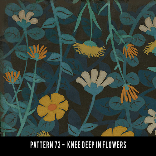 Pattern 73 Land of the Fae - vinyl floor cloth sample swatch