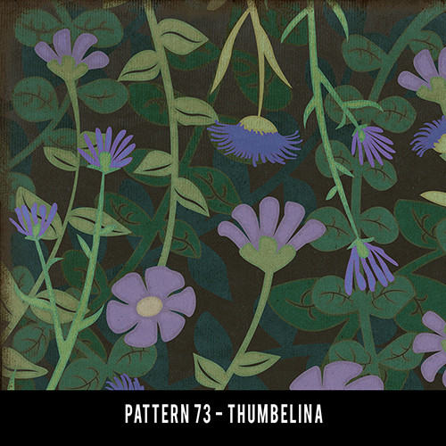 Pattern 73 Thumbelina - vinyl floor cloth sample swatch