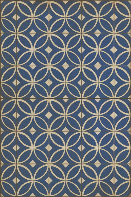Pattern 70 Dress Blues - vinyl floor cloth sizes 20x30, 24x36, 30x44, 38x56, 52x76, 70x102