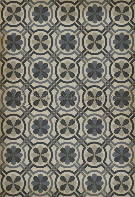 Pattern 19 Madame Curie vinyl floor cloth 30x44"