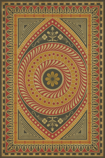 Pattern 75 Control the Eye - vinyl floor cloth rectangle sizes