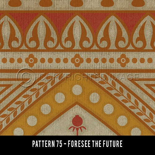 Pattern 75 Foresee the Future - vinyl floor cloth swatch sample
