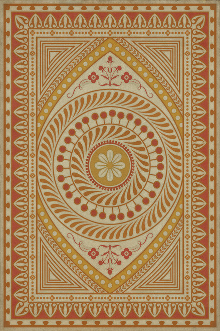 Pattern 75 Foresee the Future - vinyl floor cloth rectangle sizes