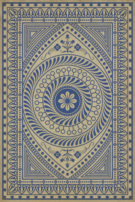 Pattern 75 Live Without Sorrow - vinyl floor cloth rectangle sizes