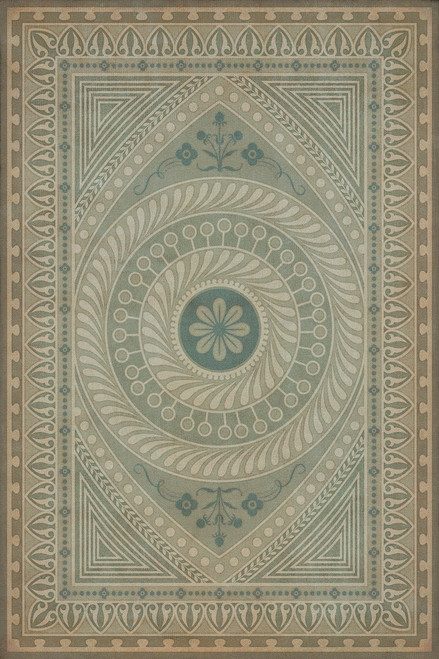 Pattern 75 Think as a Mortal - vinyl floor cloth rectangle sizes