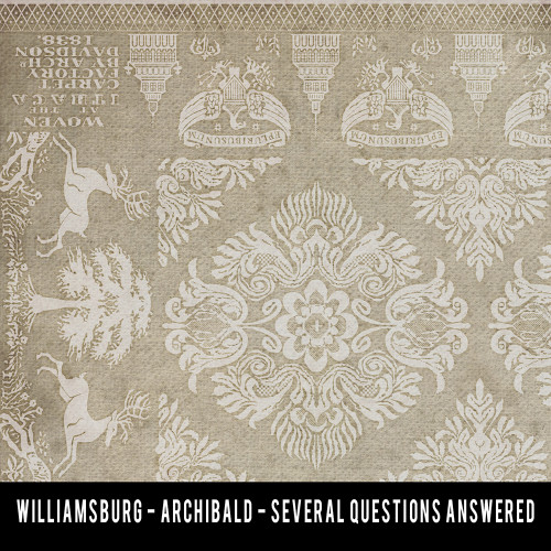 Williamsburg Archibald Several Questions Answered - vinyl floor cloth sample swatch