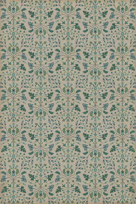 Williamsburg Franklin Martha Careful - vinyl floor cloth sizes 20x30, 24x36, 38x56, 52x76, 70x102