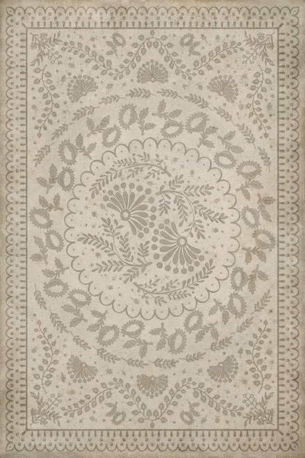 Williamsburg Cozens Brocade The Little Turtle Dove - vinyl floor cloth, Image for all rectangle sizes
