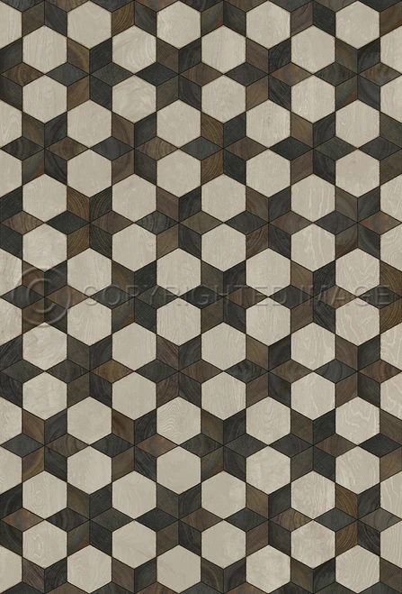 Illuminated Battlestar - vinyl floor cloth sizes 20x30, 24x36, 30x44, 38x56