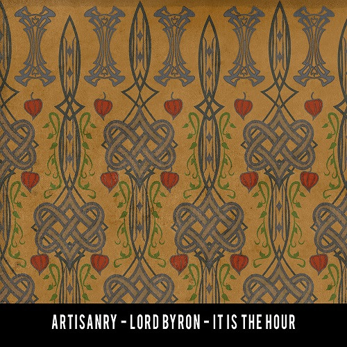 Lord Byron It Is the Hour - vinyl floor cloth swatch sample