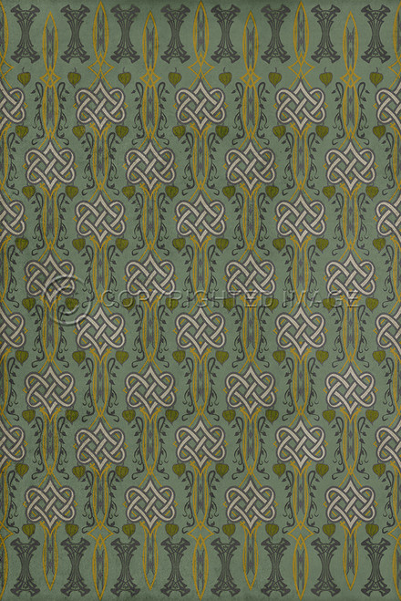 Lord Byron Solitude - vinyl floor cloth sizes 20x30, 24x36, 30x44, 38x56