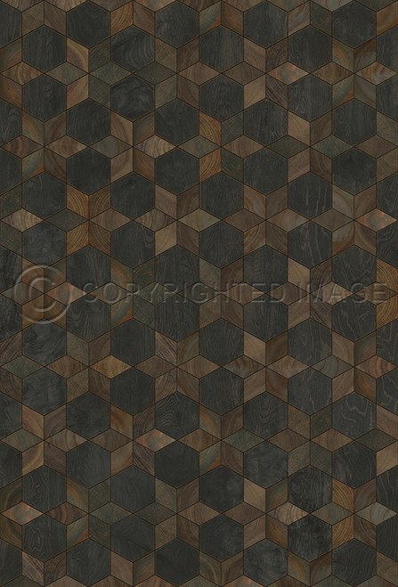 Illuminated Shooting Star - vinyl floor cloth sizes 20x30, 24x36, 30x44, 38x56