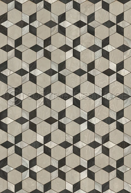 Illuminated Starman - vinyl floor cloth sizes 20x30, 24x36, 30x44, 38x56
