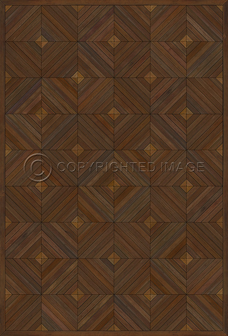 School of Thought A Proper Study - vinyl floor cloth sizes 20x30, 24x36, 30x44, 38x56