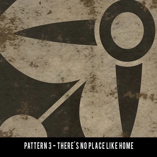 Classic Pattern 3 There's no Place Like Home - vinyl floor cloth swatch sample