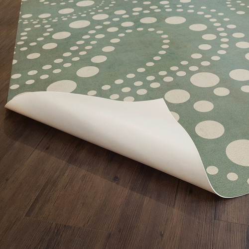 Classic Pattern 12 Out of the Blue - vinyl floor cloth underside 