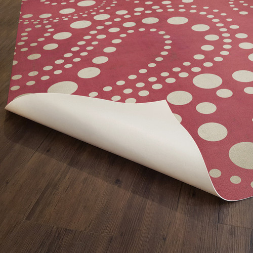 Classic Pattern 12 Tickled Pink - vinyl floor cloth underside 