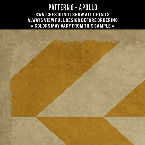 Pattern  6 Apollo - vinyl floor cloth swatch sample