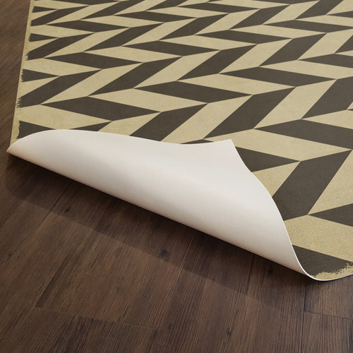 Classic Pattern 6 Vulcan - vinyl floor cloth underside 