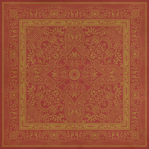 Pattern 76 Uncommon Nonsense - vinyl floor cloth square sizes