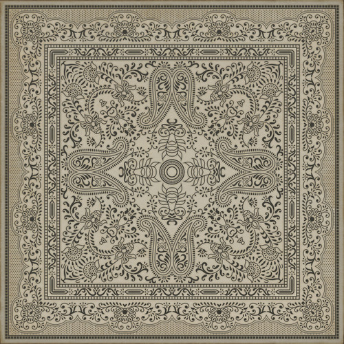 Pattern 76 Very Good Advice - vinyl floor cloth square sizes
