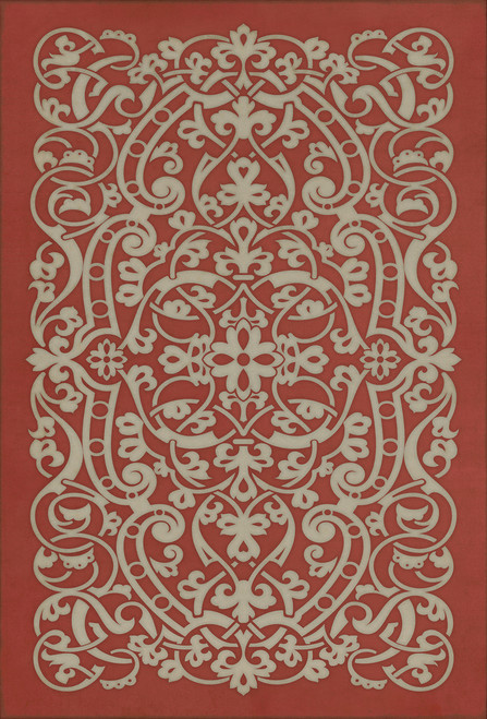Pattern 77 Mozart - vinyl floor cloth rectangle sizes 