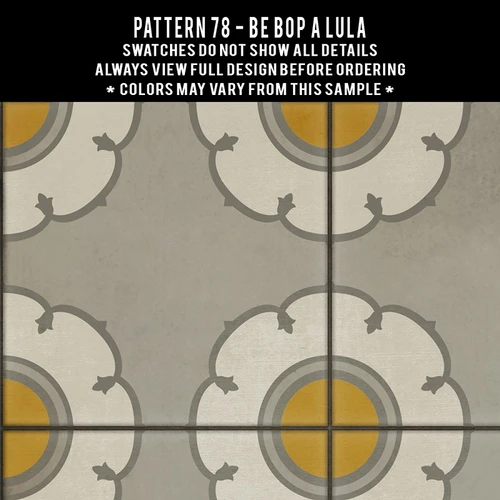 Pattern 78 Be Bop a Lula - vinyl floor cloth swatch sample 