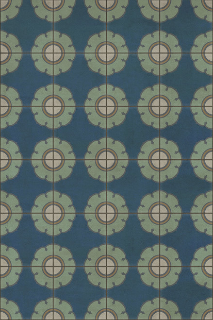 Pattern 78 Doris Day - vinyl floor cloth sizes 20x30, 24x36, 30x44, 38x56