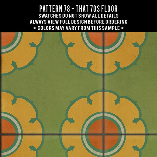Pattern 78 That 70's Floor - vinyl floor cloth swatch sample